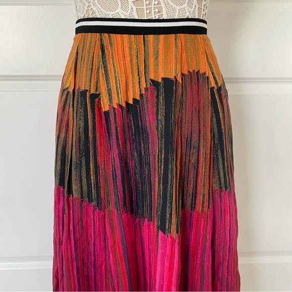 NEW HUNTER BELL Sunflare Midi Multicolor Boho Skirt, Sz 0 - Picture 2 of 7